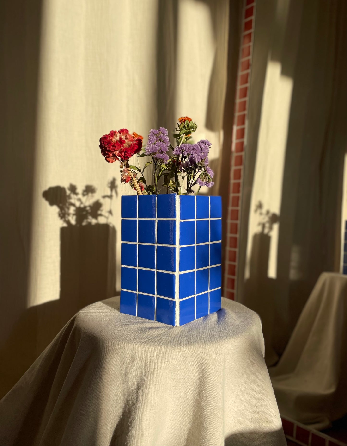 Vase « Ines » bleu cobalt