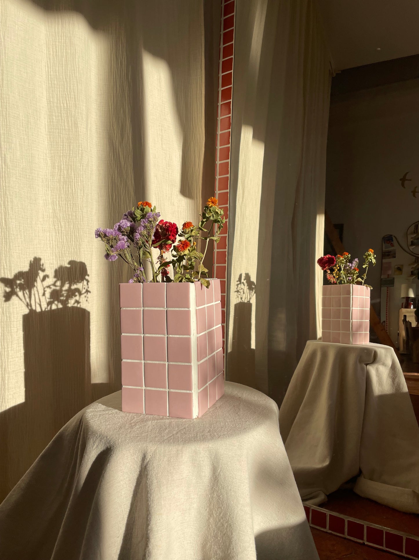 Vase « Ines » rose