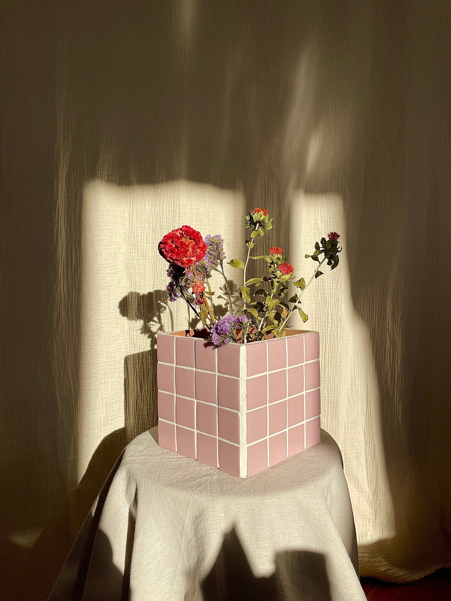 Vase « Karine » rose clair