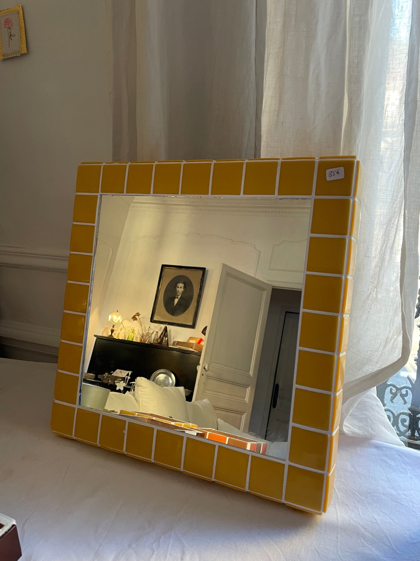 Miroir Guillaume jaune pop