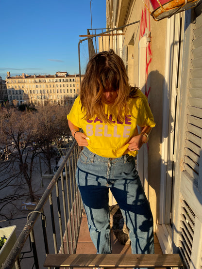 T shirt jaune Caille Belle