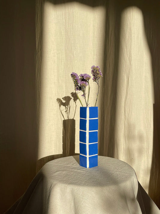 Soliflore « Lisa » bleu cobalt