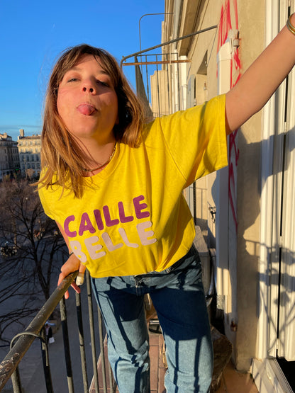 T shirt jaune Caille Belle