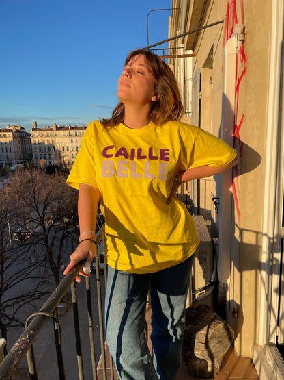 T shirt jaune Caille Belle