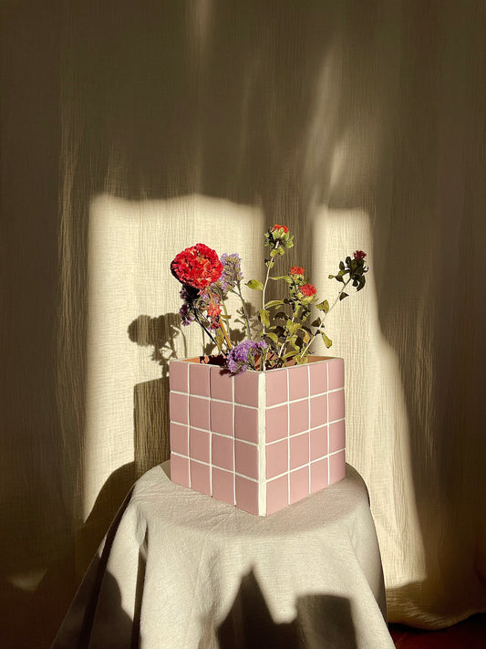 Vase « Karine » rose clair