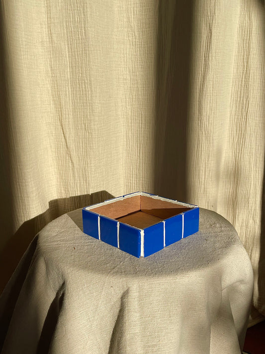 Vide poche « Vincent » bleu cobalt