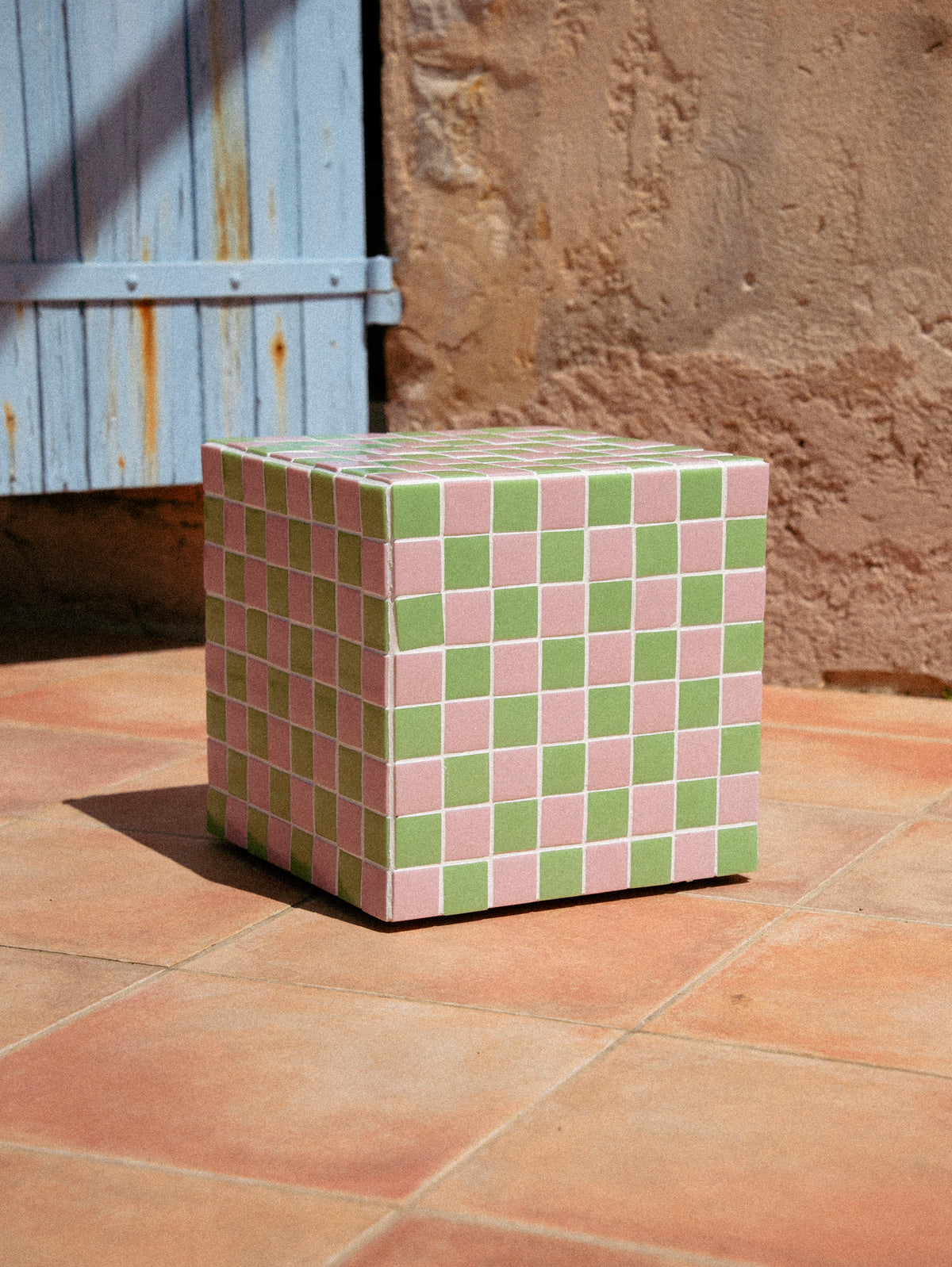 Cube pistache framboise
