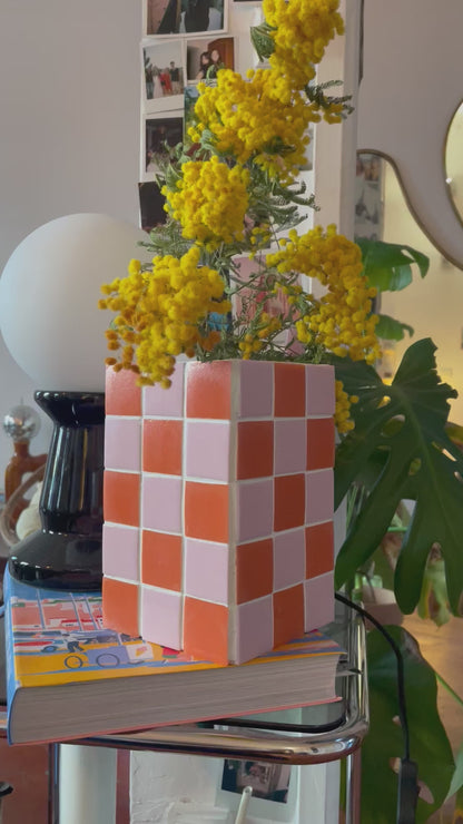 Vase damier Louisa